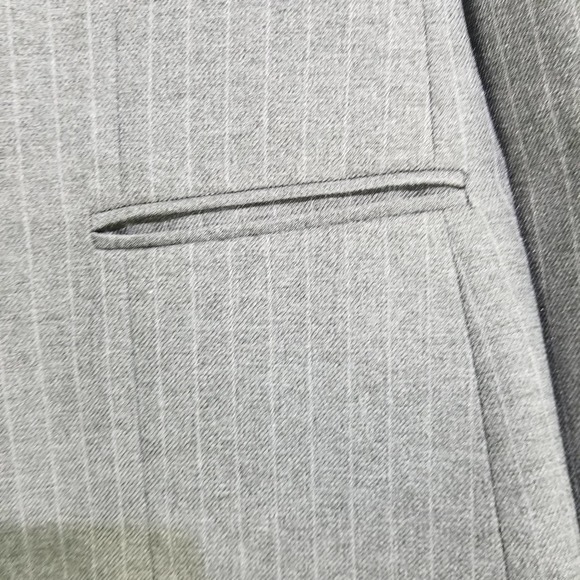 Haberdashery Pin Stripe Blazer Gray Size 16 Women's Lined - Picture 5 of 10